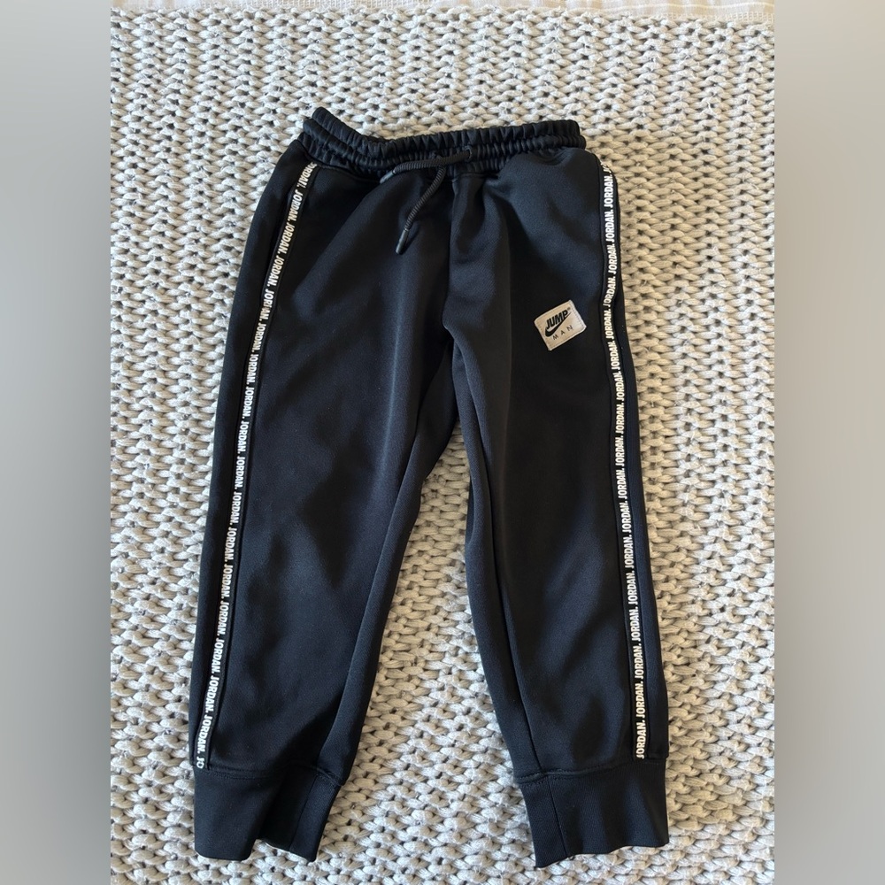 Jordan Kids Black Sweatpants with Logo Trim